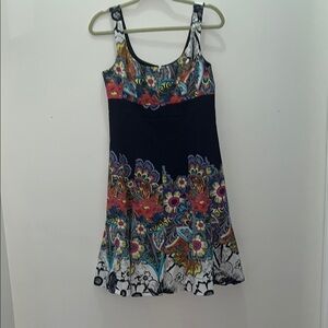 Nine West Red and Orange Sleeveless Sundress